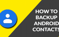 Backup Contacts on Android