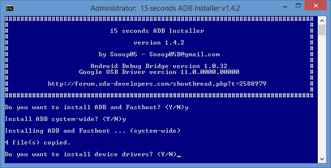 Setup ADB and Fastboot drivers on Windows PC [15 Seconds ADB Installer]