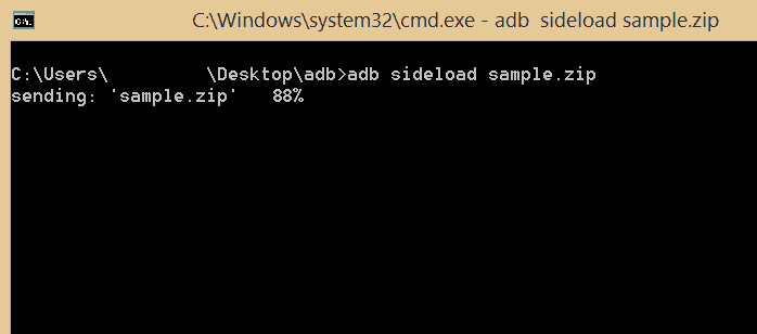 Sideload ROMs and Zip Mods using ADB Command Tool