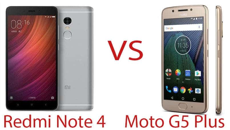 Moto G5 Plus vs Xiaomi Redmi Note 4