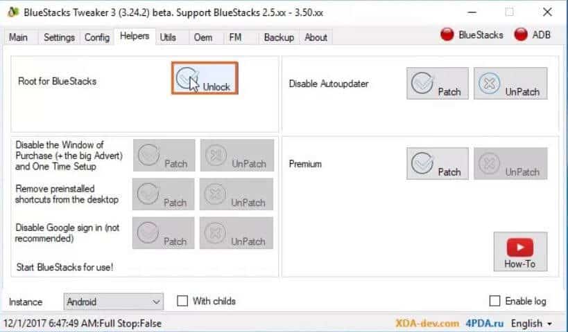 BS Tweaker 4 - Helper Root Unblock (Root BlueStacks 3)