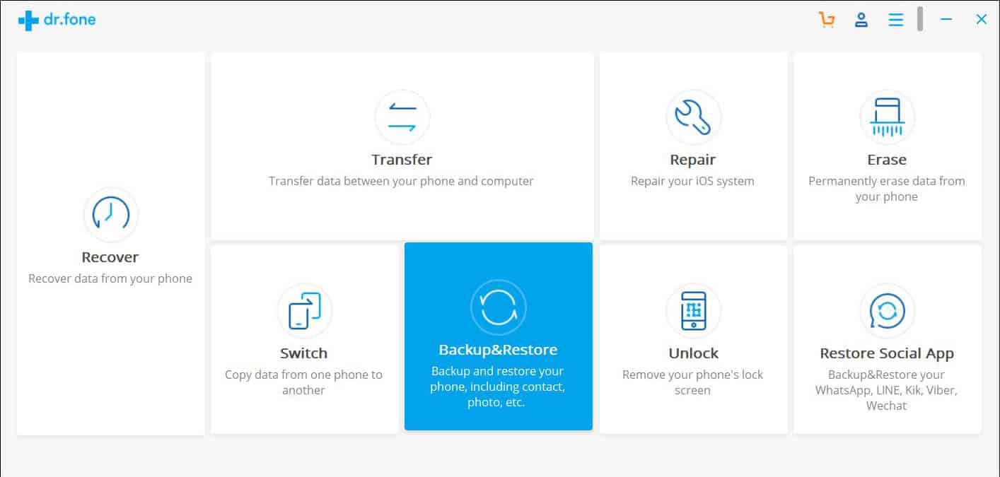 dr.fone - Backup & Restore Tool iOS