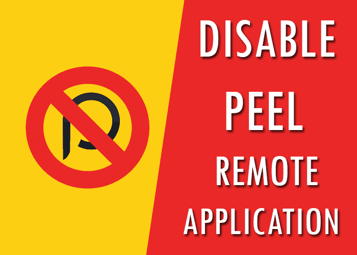 disable peel remote