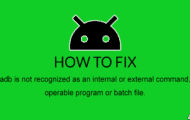 How to Fix ADB not recognized error