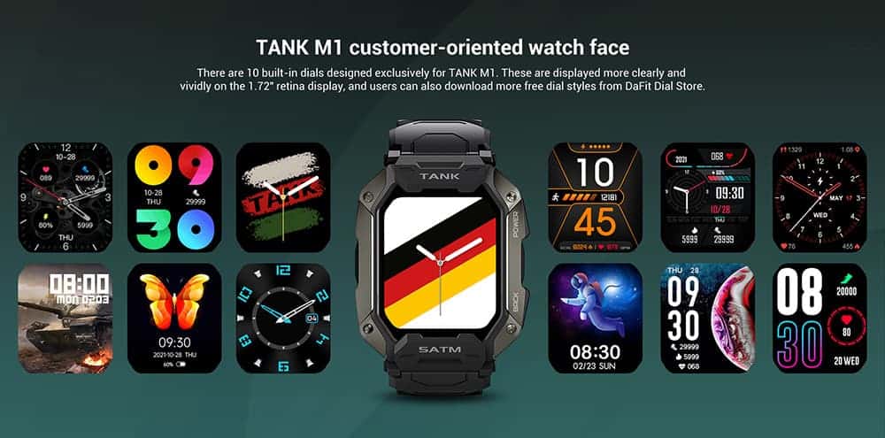 Kospet Tank M1 Watch Faces